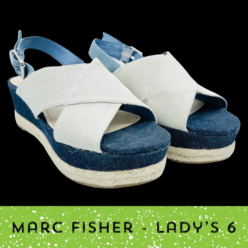 Marc Fisher Denim Slingback